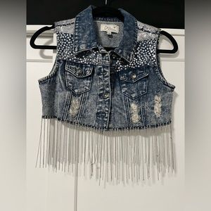 ChiQle Vintage cropped vest